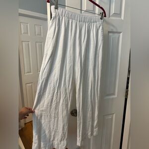 Abercrombie & Fitch White Linen Pant